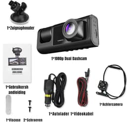 RWB® Dashcam Voor en Achter - Dashcam - Dashcams - Zwart -‎ 16 x 12 x 8 cm — thumbnail 5