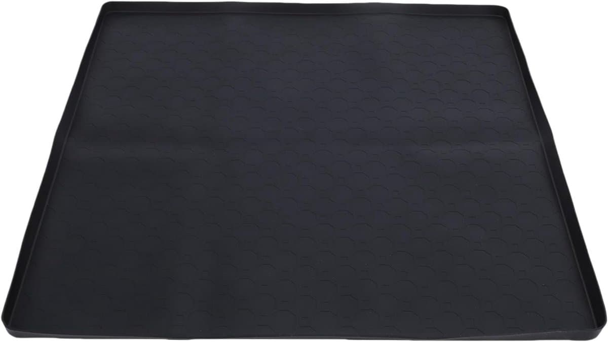 Apparaatmat - Lekbak Beschermmat - Apparaat Bescherming - Verhoogde Rand - 50x50cm - Zwart — afbeelding 1