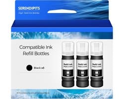 Zwarte Inktflessen Vervanging voor EcoTank Printers - Hoog Volume