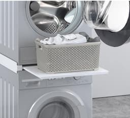 DnA® Tussenstuk Wasmachine Droger - Stapelkit - Tussenstuk Wasmachine en Droger - Tussenstuk Wasmachine Droger Zwart - Tussenstuk Wasmachine Droger Aeg - Wit - 60cm x 72cm x 10cm — thumbnail 5