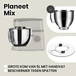 Multifunctionele Kneedmachine 1800W met Touchscreen en 5L Kom — thumbnail 2