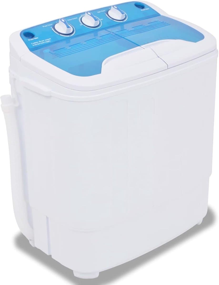 Mini-wasmachine met dubbele bak voor studenten en kleine ruimtes — afbeelding 1