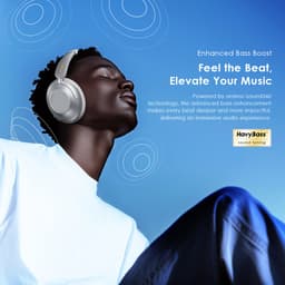 oraimo BoomPop Pro – Draadloze hoofdtelefoon met 60 uur speeltijd, HavyBass™, snellaadfunctie en dubbele connectie – Speed Black — thumbnail 4
