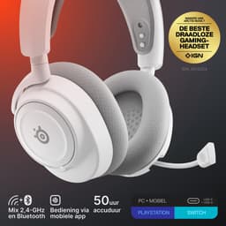 SteelSeries Arctis Nova 7 Gen 2 - Draadloze Gaming Headset - PC - Wit — thumbnail 4