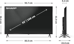 Sharp Aquos 43HP5265 - 43 inch 4K UHD QLED met Google TV — thumbnail 3