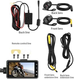 Motorfiets DVR Dashcam-weergave Dual-channel DVR-weergave — thumbnail 4