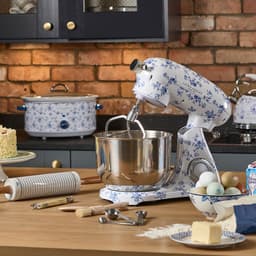 Laura Ashley Keukenmachine - 1800W, 6L RVS kom, roerhaak, deeghaak, garde, spatdeksel, 10 snelheden - China Roos - ByVQ — thumbnail 3