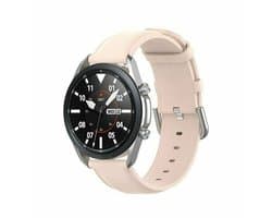 By Qubix - Geschikt voor Garmin bandje - Geschikt voor Garmin Venu 4 - 45mm - Classic leren bandje - Roze - Smartwatch bandje 22mm