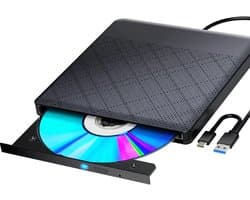 Externe Blu-ray Drive met USB 3.0 en Type-C - Draagbare DVD/BD-speler voor PC