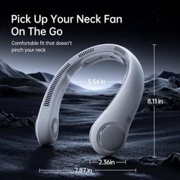 Draagbare Nekventilator met 5 Snelheden en Lange Batterijduur - Handfree Persoonlijke Ventilator — thumbnail 4