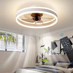 Omkeerbare Plafondventilator met Dimbare Verlichting en Afstandsbediening voor Woonkamer en Slaapkamer — thumbnail 5