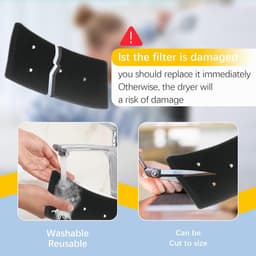 4-delig - Geschikt voor Whirlpool Foam Sponge Filter 481010716911 - Droger HX HMMR10440 - Drogerfilter - 230*115mm - Sponsfiltermat 4 Gaten - Drogerfilter — thumbnail 5