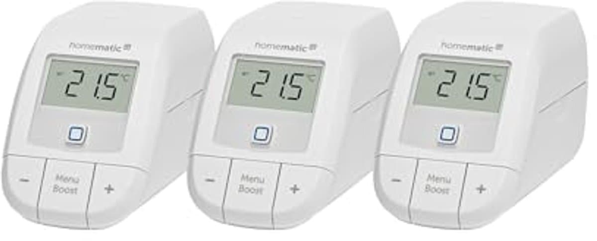 Slimme radiatorthermostaten set - 3x digitale thermostaten voor optimale verwarming, energiebesparing, bediening via app en spraak — afbeelding 1