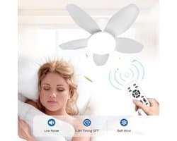 Moderne plafondventilator met LED-verlichting en afstandsbediening – Stille en energiezuinige plafondlamp voor woonkamer, slaapkamer en keuken