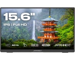 Draagbare monitor - 15,6'' inch - FULL HD 60 Hz - Game Monitor - HDMI - USB-C - Portable Monitor - Met Hoes - Incl Speakers