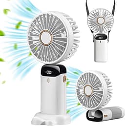 Draagbare USB Handventilator - Mini Ventilator met 5 Versnellingen, Oplaadbare Batterij en Stille Werking voor Thuis en Reizen — thumbnail 4