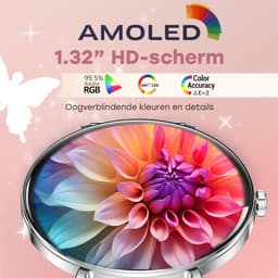 Bizoule Amor Smartwatch Dames - Zilver - AMOLED - Horloge met Belfunctie - Stappenteller - Hartslagmeter - Slaapmonitor - Multisport - Geschikt voor Android en iOS — thumbnail 4