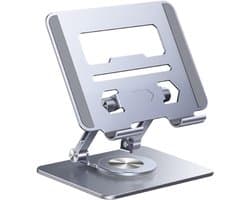 Vitdipy - Tablet Standaard - Ergonomisch - Inklapbaar - Verstelbaar - Tablet Houder - Geschikt voor iPad - Universeel - 4 tot 13 Inch - Zilver