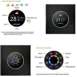 Slimme Thermostaat 2023 met WiFi - Programmeerbare Temperatuurregelaar voor Water/Gas Boiler - Mobiele App & Stembediening — thumbnail 2