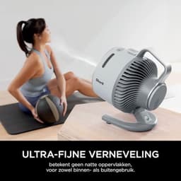 Krachtige Draagbare Ventilator met Mistfunctie – Koeling voor Binnen en Buiten, Stil en Duurzaam, Draadloos en Compact met een Luchtstroom tot 20 Meter — thumbnail 4