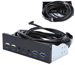 USB 3.0 Hub,PC Front Panel Adapter, with High-definition Audio and a Microphone Port, 2 Ports USB 3.0 + 2 Ports USB 2.0 High-Definition Audio Interface for Computer — thumbnail 2