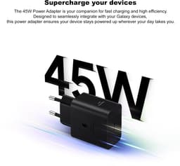 Samsung - Efficiency Adapter - 45W - USB-C - 1.8 Meter - Zwart — thumbnail 3
