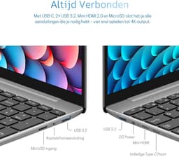Fubzz Laptop F16 Pro 15.6 inch - Intel N95 CPU - 16GB RAM - 512GB SSD - Full HD IPS Scherm - Wifi 6 - Bluetooth 5.0 - Verlicht Keyboard — thumbnail 3