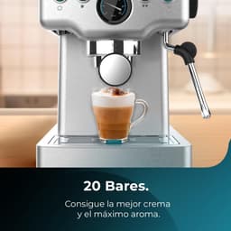 Cecotec Espressomaschine Barista Power Espresso 20 Barista Mini, 1465 W, 20 Bar, Manometer und Thermoblock, Schwenkbarer Dampfauslass und Doppelauslaufarm, 1,8 Liter Fassungsvermögen — thumbnail 3
