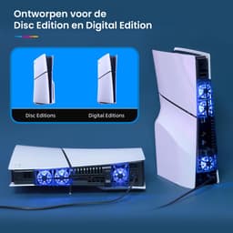 YONO Ventilator geschikt voor Playstation PS5 SLIM - Cooling Fan - Koeling Accessoires - Zwart — thumbnail 3