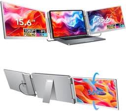 Gabrys® Ultra Triple Portable Monitor - geschikt voor 15,6" Tri-Screen - Full HD - Inclusief Beschermhoes en Kabels - Laptop Scherm Uitbreider - Draagbare Monitor - 2 jaar garantie — thumbnail 4