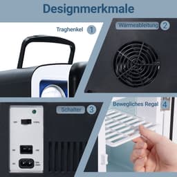 NETTLIFE Mini Koelkasten 4L - Mini-Koelkasten - Zwart - 12V/230V Auto Aansluiting - 25dB - Vrijstaand - Geschikt voor dranken cosmetica voedsel - Minikoelkast ideaal - voor in de auto - kamer - camping - kantoor — thumbnail 3