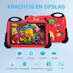 CLVP® Kindertablet Vanaf 3 Jaar - Tablet Kinderen - Kinderspeelgoed - Rood — thumbnail 5