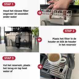 Waterfilters voor Sage Barista Express - SES008 & BES008 Espressomachine - 4 stuks - voor Koffiemachines - Oracle - Dual Boiler - Solis - Duo Temp - Bambino Plus - 12 maanden gefilterd water - Eccellente — thumbnail 3