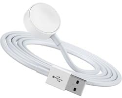 Otronica Oplaadkabel Draadloze Lader Geschikt voor Apple Watch Oplader Series 9 t/m 4 SE Ultra- Snel Lader (USB) Geschikt voor Apple Watch 1 / 2 / 3 / 4 / 5 / 6 / 7 / 8 / 9 / SE / Ultra (1 meter) - Wit