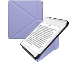 kwmobile e-reader hoesje geschikt voor Kobo Libra Colour hoes - Ereader flip case met standaard - E reader cover van kunstleer - In lavendel