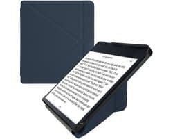 kwmobile e-reader hoesje geschikt voor Kobo Sage hoes - Ereader flip case met standaard - E reader cover van kunstleer - In donkerblauw