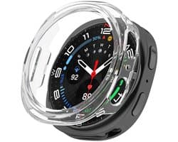 Hard Plastic Bumper Hoesje Transparant Geschikt voor Samsung Galaxy Watch 8 44MM