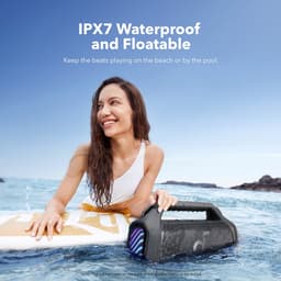 soundcore Anker Boom 2 Plus Buitenluidspreker - Bluetooth - 140W - 2+2 kanalen - BassUp 2.0 - 20 uur - Snel opladen - IPX7 - Waterdicht - RGB-verlichting - USB-C - Powerbank - Voor kamperen - Strand - Tuin — thumbnail 3