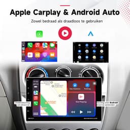 Boscer 1Din Autoradio - Android 15 - Apple Carplay & Android Auto (Draadloos) - 4+64GB - 9 Inch IPS HD Verstelbaar Touchscreen - GPS Navigatiesysteem - Bluetooth, USB, WIFI & MP5 - HD Achteruitrijcamera & Microfoon — thumbnail 3