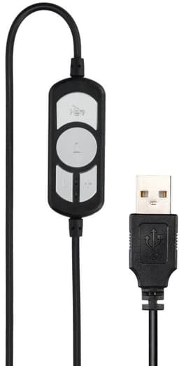 PC-Office-headset HS-USB300, stereo, zwart — thumbnail 2