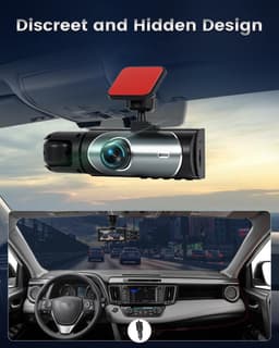 RFWR® Dual Dashcam met 1080p camera en 64 GB geheugenkaart – Loop-opname, nachtzicht, bewegingsdetectie — thumbnail 4