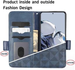 Allecto Plus - Leren Hoesje voor Smartphone - Blauw - Met Magneetsluiting en Kaartsleuf — thumbnail 2