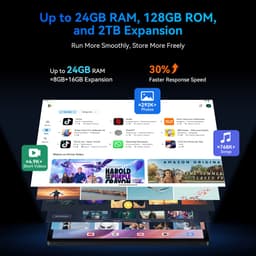 Zenva Tablet T90 - 8000 mAh - Gemini AI - 11 Inch - 24GB RAM - 128GB ROM - Met Toetsenbord(QWERTY) - Hoes - Stylus - Muis - Android 16 - Touchscreen tablet - Grijs — thumbnail 5
