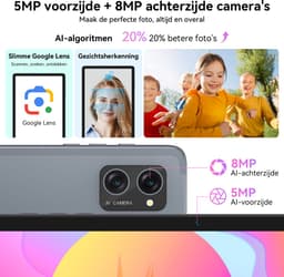BESTTAB T20 Tablet - 5000mAh - 5G WiFi - 24GB RAM - 256GB ROM - Android 16 - Octa-core - Met QWERTY Toetsenbord - Muis - Pen - Hoes - Grijs — thumbnail 4