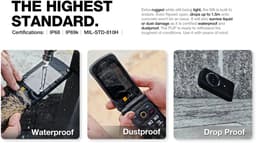 AGM Mobiles - M8 Robuuste Android 4G Klaptelefoon IP69 Zwart - No wallcharger — thumbnail 2