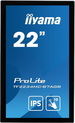 iiyama ProLite TF2234MC-B7AGB computermonitor met 10-punts touchscreen, open frame, ontspiegeld glas en hoge helderheid, 54,6 cm, Full HD, LED, zwart — thumbnail 4