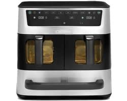 Cuisinart - Tri Zone 13,6 L Airfryer & Oven - 3 zones Heteluchtfriteuse (2x4,3 L + 5 L) - 9 functies - Sync Cooking - PFAS-vrije keramische coating - 2520 – 3000W - Grijs
