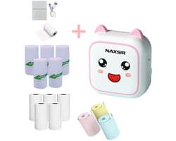 NAXSIR Miniprinter - Draagbare Bluetooth Thermische Printer voor Smartphone | Snel & Stil | Ideaal voor Thuis, Studie en Kantoor | Incl. Thermal Paper