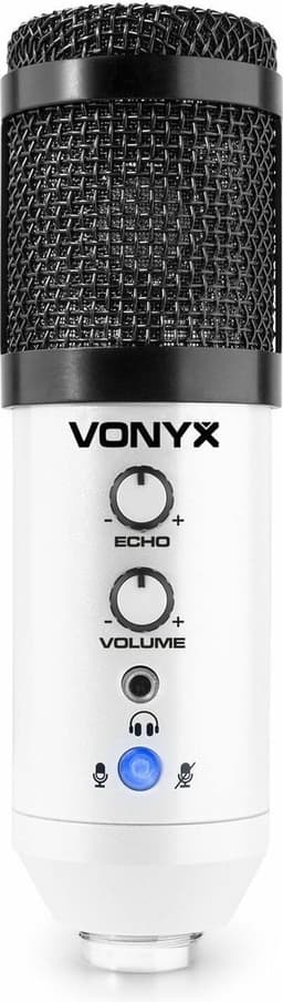 Studio microfoon - Vonyx CM320W USB microfoon met tafelstandaard - Wit — thumbnail 5