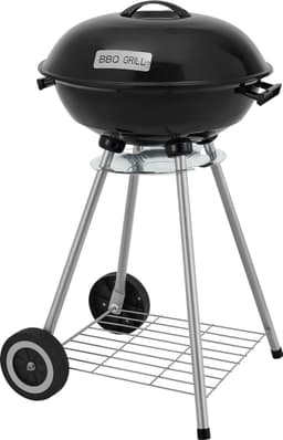 Houtskool BBQ Apricena rond met deksel 80x49x47 cm zwart casa.pro — thumbnail 4